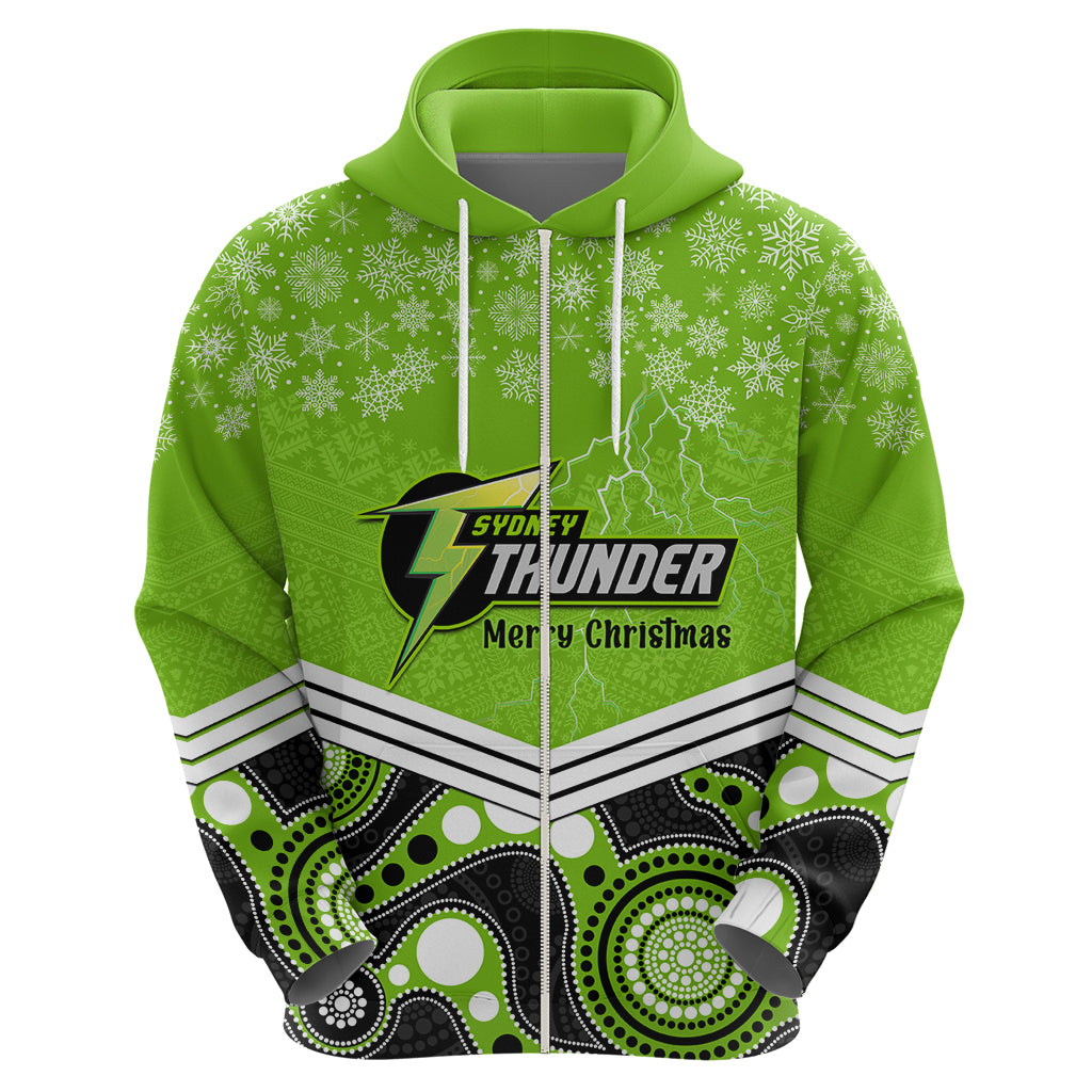 Custom Thunder Cricket Christmas Hoodie Merry Xmas 2023 Indigenous Art - Vibe Hoodie Shop