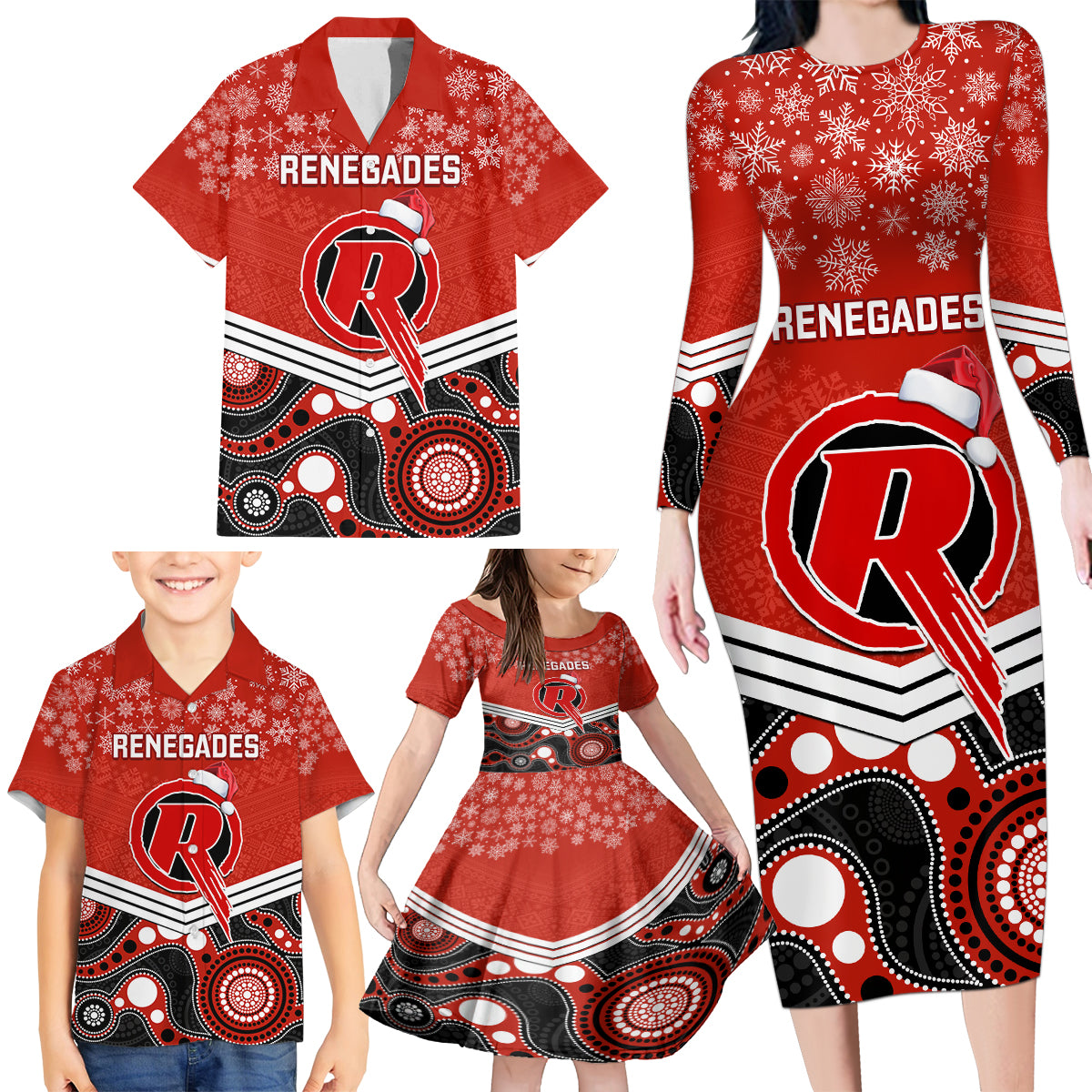 custom-melbourne-renegades-cricket-christmas-family-matching-long-sleeve-bodycon-dress-and-hawaiian-shirt-merry-xmas-2023-indigenous-art