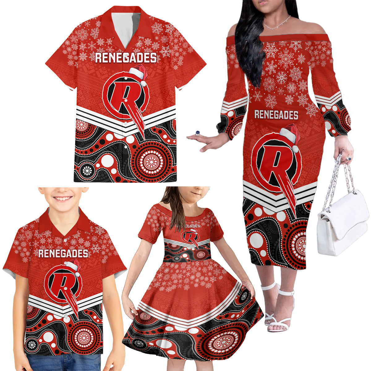 custom-melbourne-renegades-cricket-christmas-family-matching-off-shoulder-long-sleeve-dress-and-hawaiian-shirt-merry-xmas-2023-indigenous-art