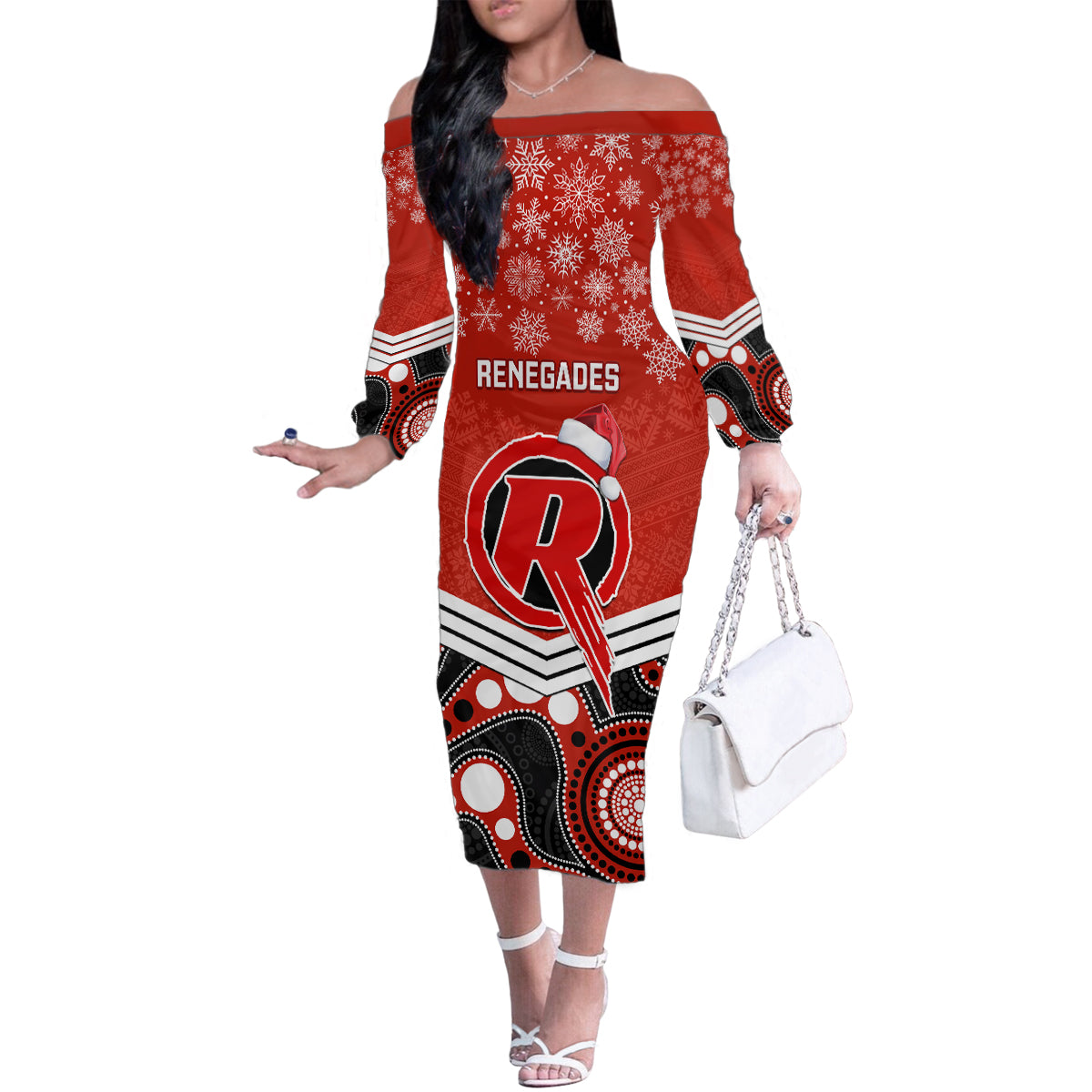 custom-melbourne-renegades-cricket-christmas-family-matching-off-shoulder-long-sleeve-dress-and-hawaiian-shirt-merry-xmas-2023-indigenous-art