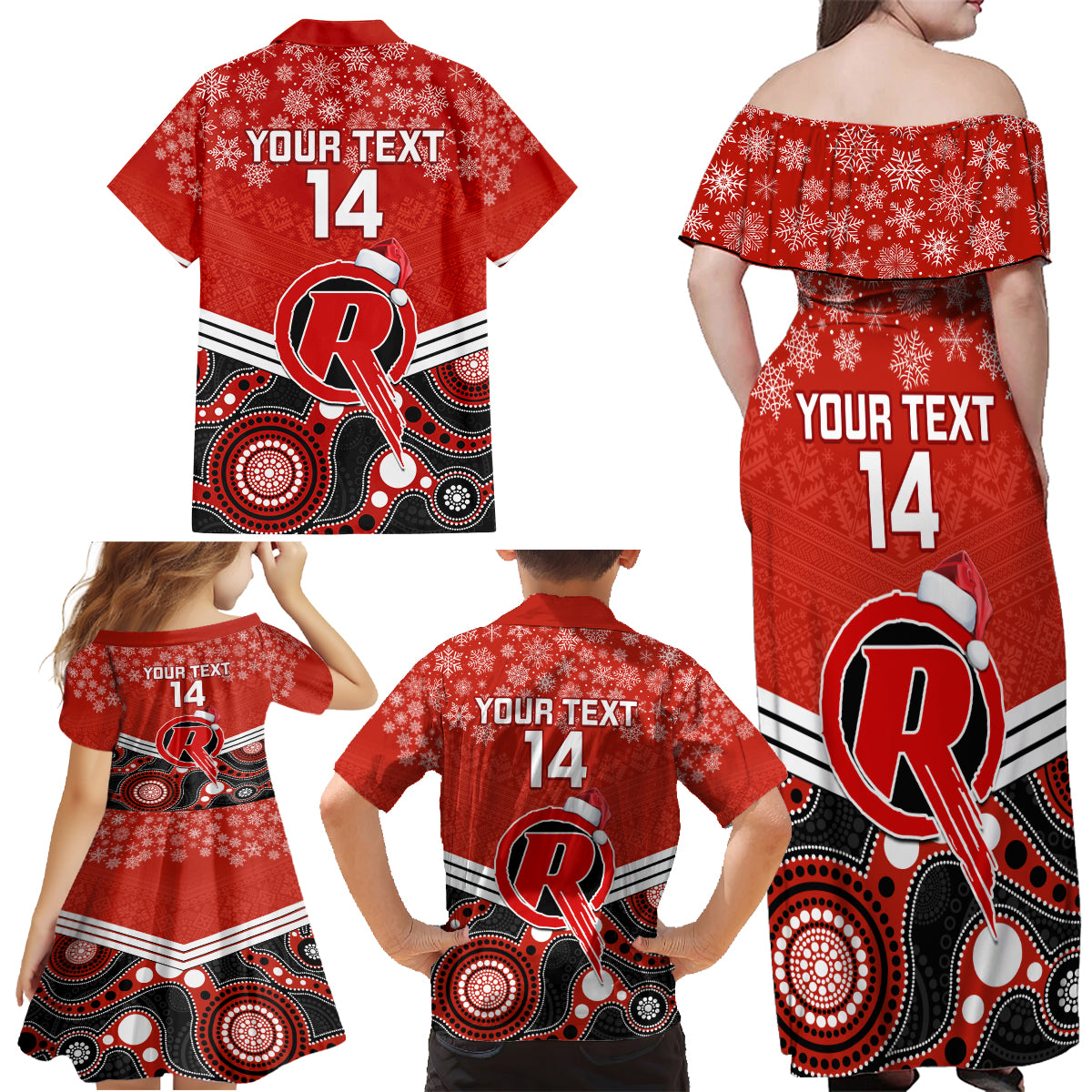 custom-melbourne-renegades-cricket-christmas-family-matching-off-shoulder-maxi-dress-and-hawaiian-shirt-merry-xmas-2023-indigenous-art