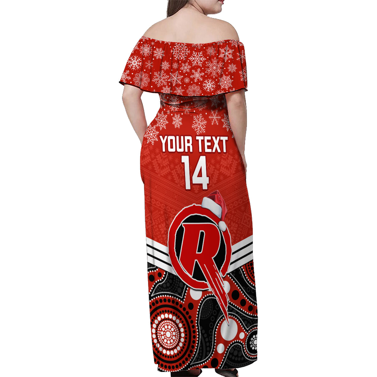 custom-melbourne-renegades-cricket-christmas-family-matching-off-shoulder-maxi-dress-and-hawaiian-shirt-merry-xmas-2023-indigenous-art