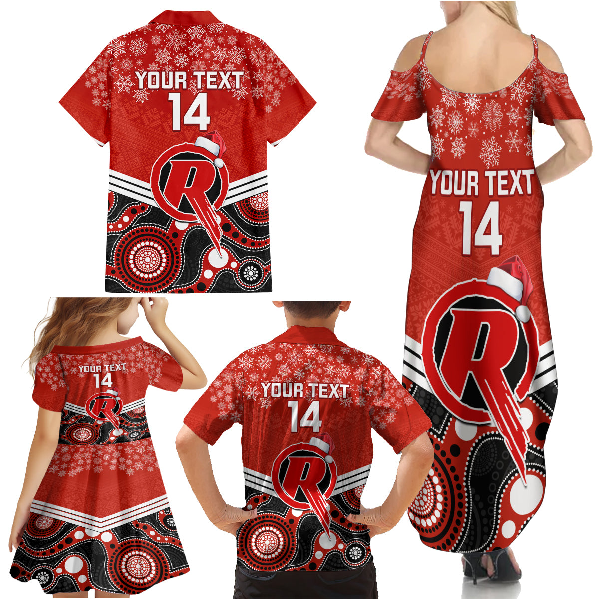 custom-melbourne-renegades-cricket-christmas-family-matching-summer-maxi-dress-and-hawaiian-shirt-merry-xmas-2023-indigenous-art