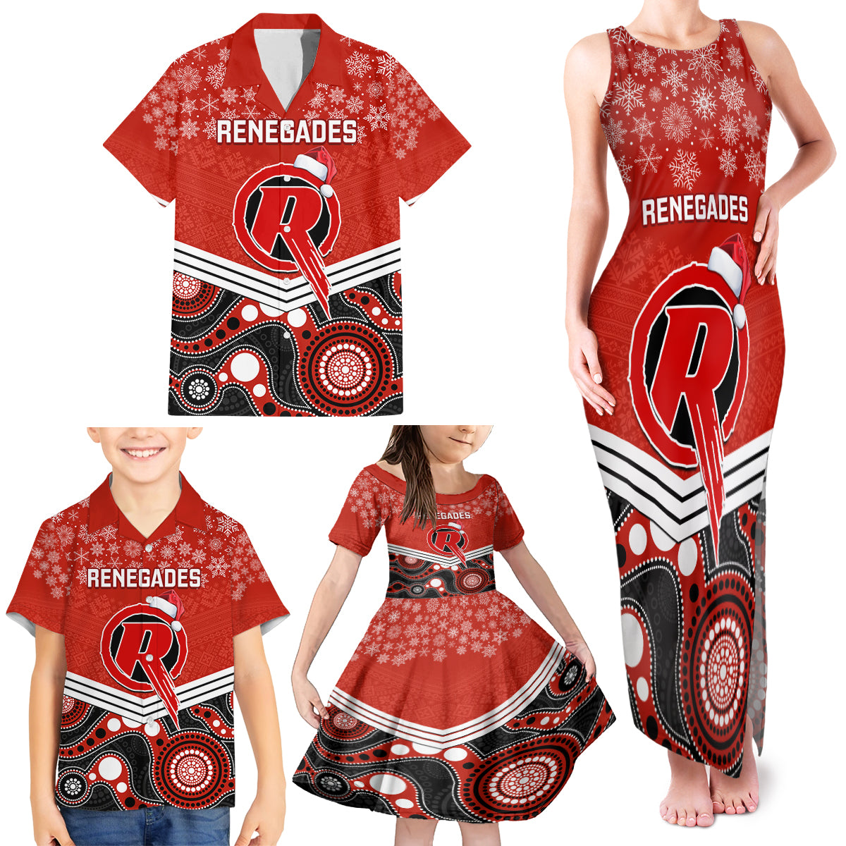 custom-melbourne-renegades-cricket-christmas-family-matching-tank-maxi-dress-and-hawaiian-shirt-merry-xmas-2023-indigenous-art