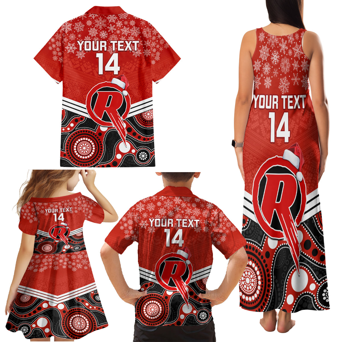 custom-melbourne-renegades-cricket-christmas-family-matching-tank-maxi-dress-and-hawaiian-shirt-merry-xmas-2023-indigenous-art