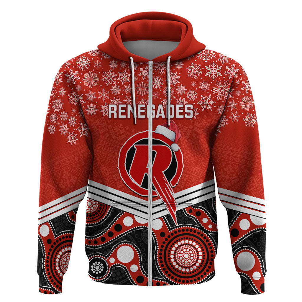 Custom Melbourne Renegades Cricket Christmas Hoodie Merry Xmas 2023 Indigenous Art - Vibe Hoodie Shop