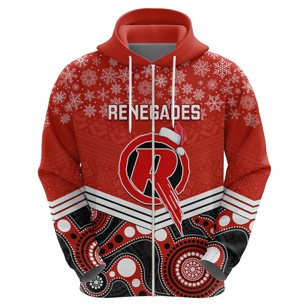Custom Melbourne Renegades Cricket Christmas Hoodie Merry Xmas 2023 Indigenous Art - Vibe Hoodie Shop
