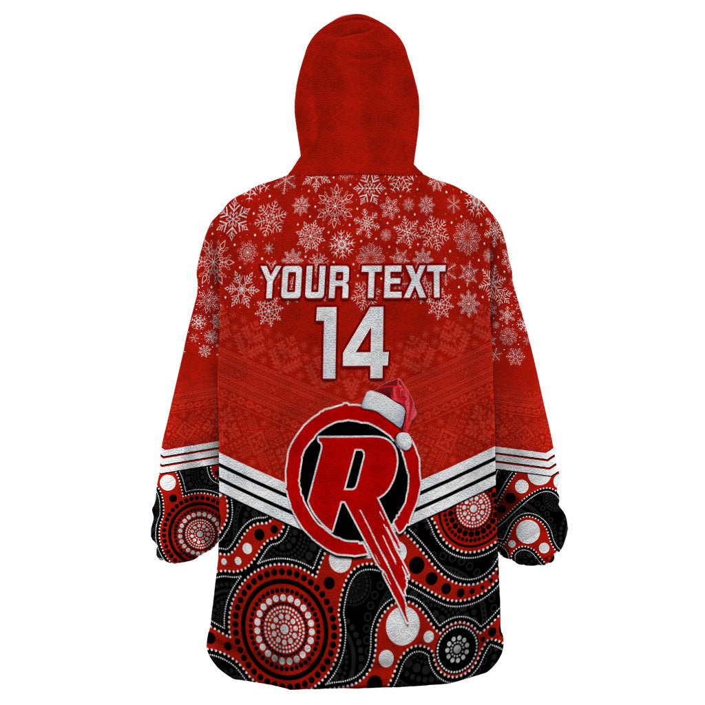 Custom Melbourne Renegades Cricket Christmas Wearable Blanket Hoodie Merry Xmas 2023 Indigenous Art - Vibe Hoodie Shop