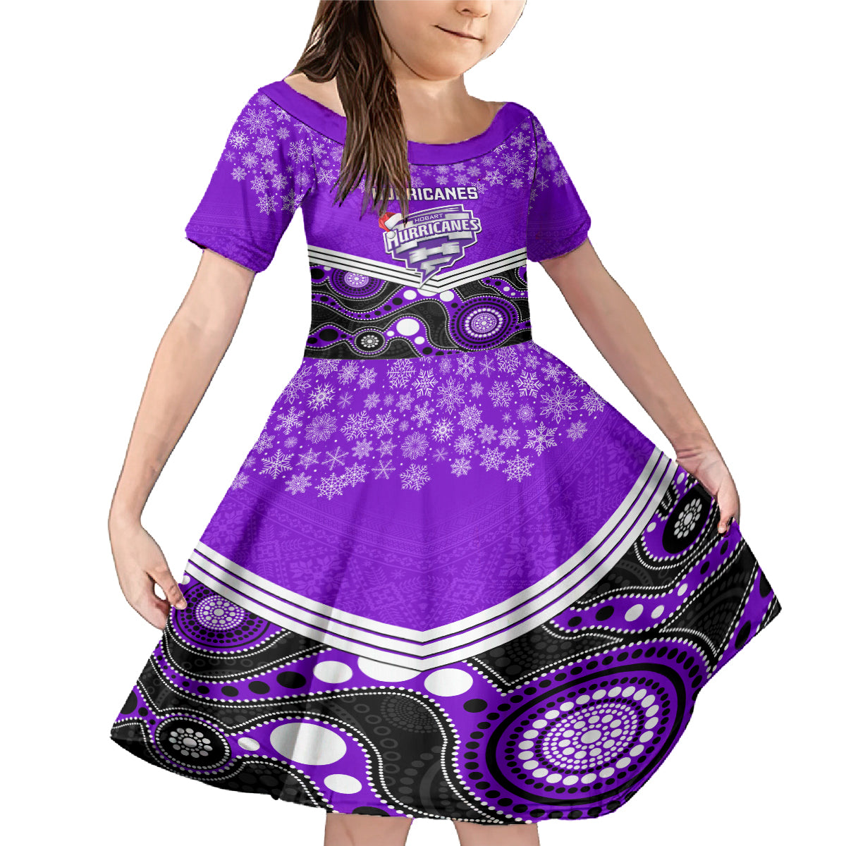 custom-hobart-hurricanes-cricket-christmas-family-matching-mermaid-dress-and-hawaiian-shirt-merry-xmas-2023-indigenous-art