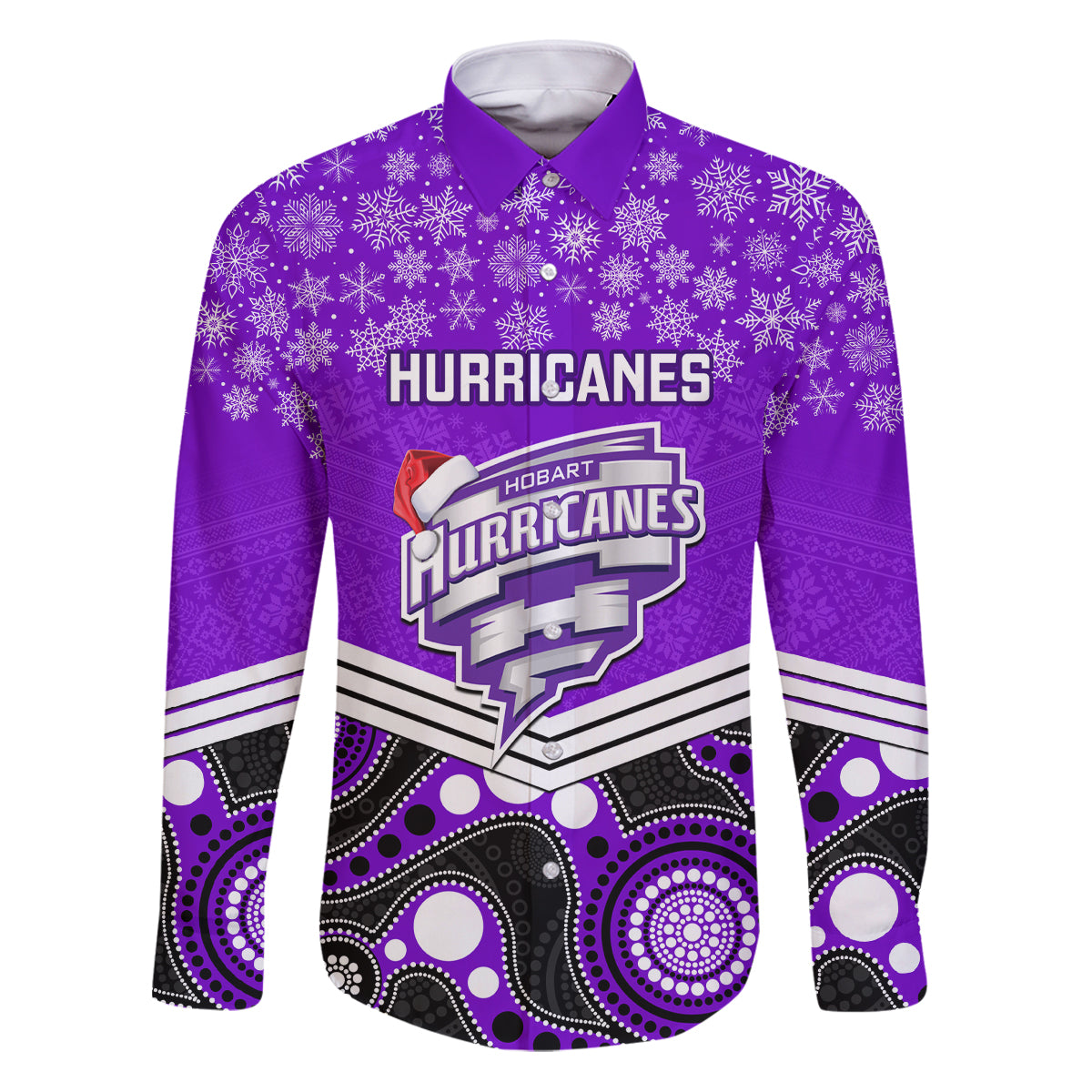 custom-hobart-hurricanes-cricket-christmas-family-matching-puletasi-dress-and-hawaiian-shirt-merry-xmas-2023-indigenous-art