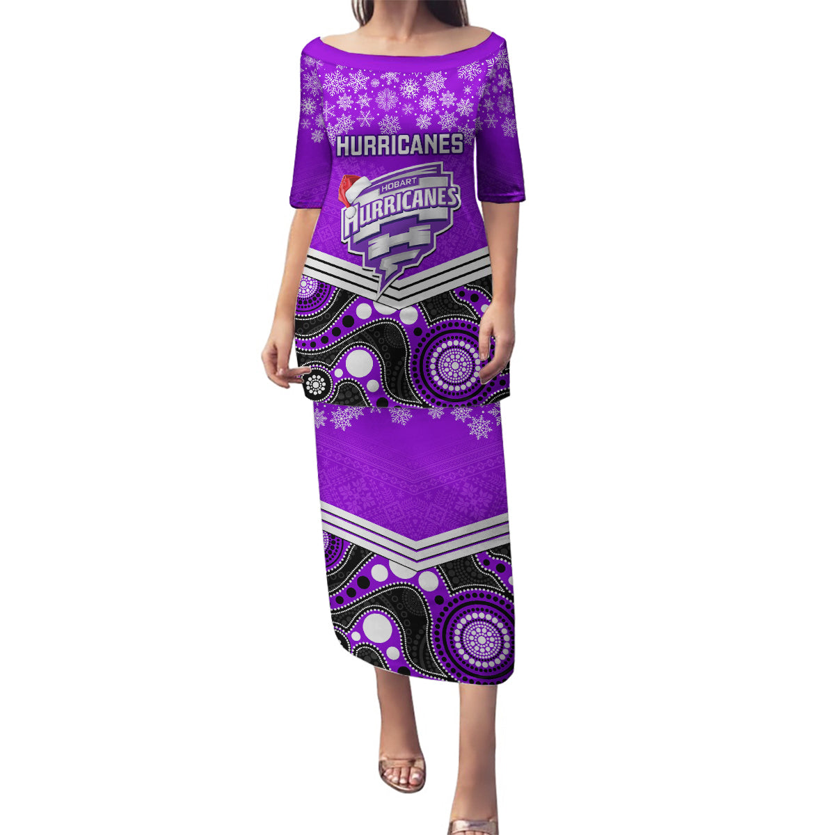 custom-hobart-hurricanes-cricket-christmas-family-matching-puletasi-dress-and-hawaiian-shirt-merry-xmas-2023-indigenous-art