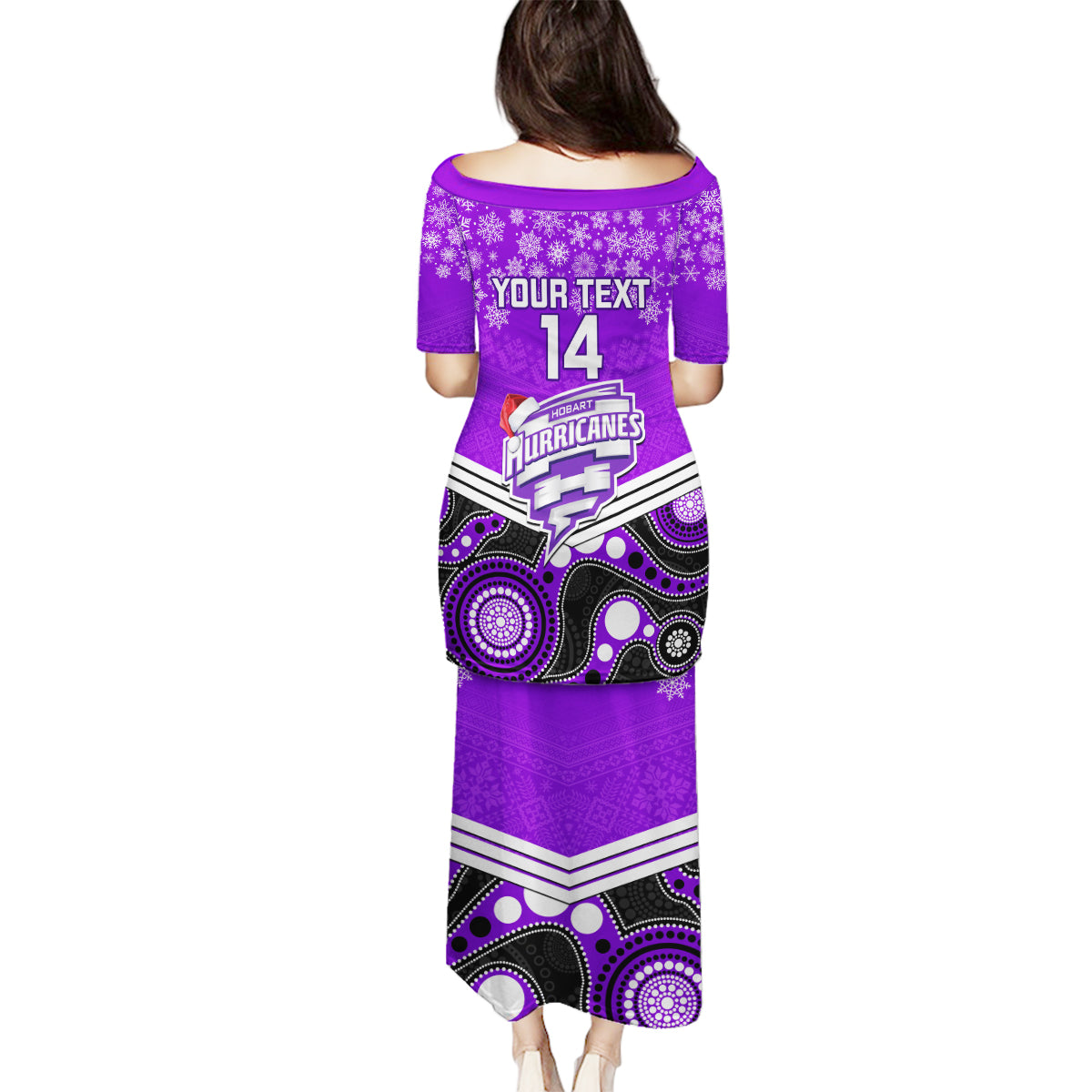 custom-hobart-hurricanes-cricket-christmas-family-matching-puletasi-dress-and-hawaiian-shirt-merry-xmas-2023-indigenous-art