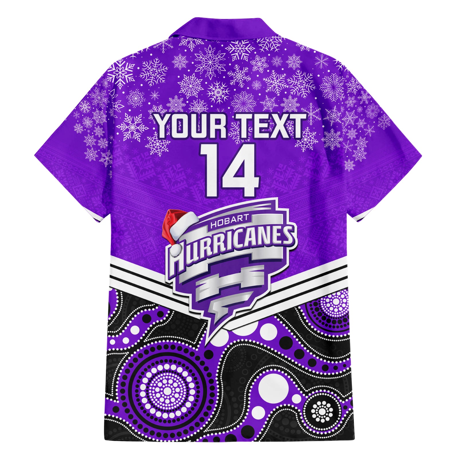 custom-hobart-hurricanes-cricket-christmas-family-matching-short-sleeve-bodycon-dress-and-hawaiian-shirt-merry-xmas-2023-indigenous-art