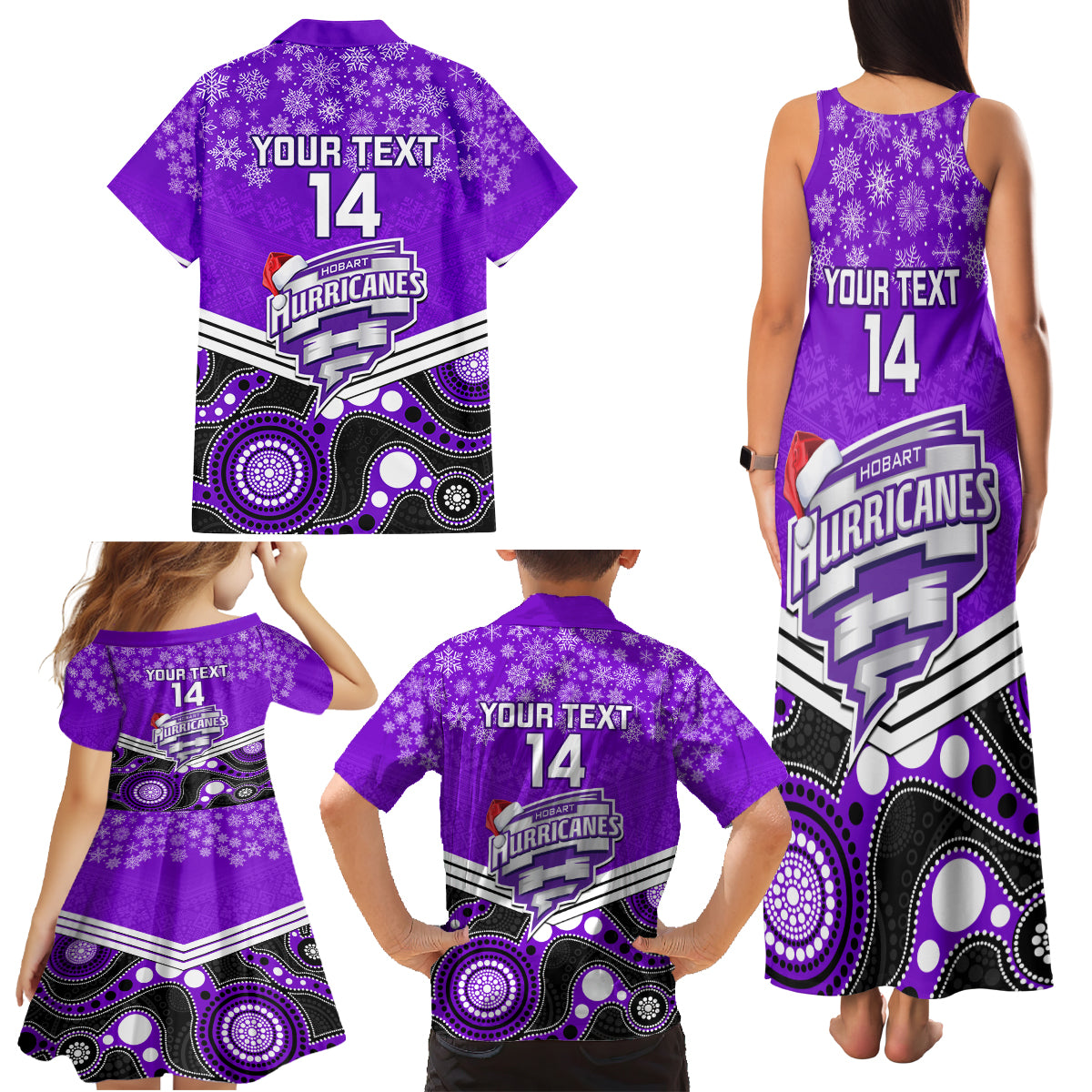 custom-hobart-hurricanes-cricket-christmas-family-matching-tank-maxi-dress-and-hawaiian-shirt-merry-xmas-2023-indigenous-art