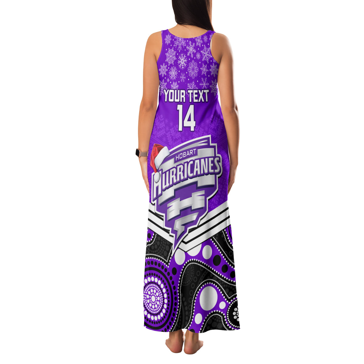 custom-hobart-hurricanes-cricket-christmas-family-matching-tank-maxi-dress-and-hawaiian-shirt-merry-xmas-2023-indigenous-art