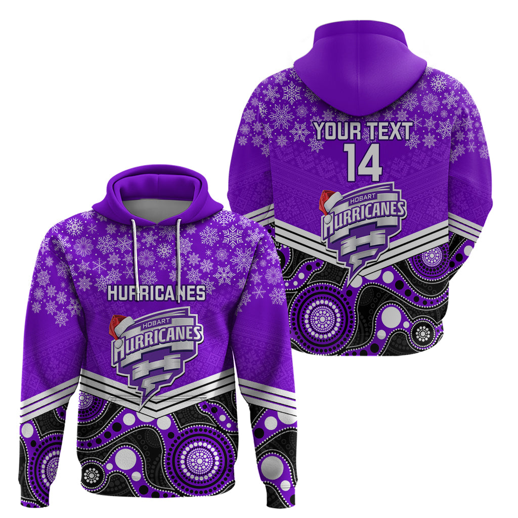 Custom Hobart Hurricanes Cricket Christmas Hoodie Merry Xmas 2023 Indigenous Art - Vibe Hoodie Shop
