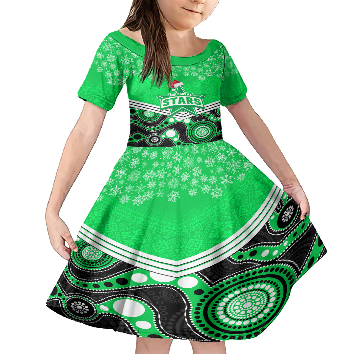 custom-melbourne-stars-cricket-christmas-family-matching-long-sleeve-bodycon-dress-and-hawaiian-shirt-merry-xmas-2023-indigenous-art