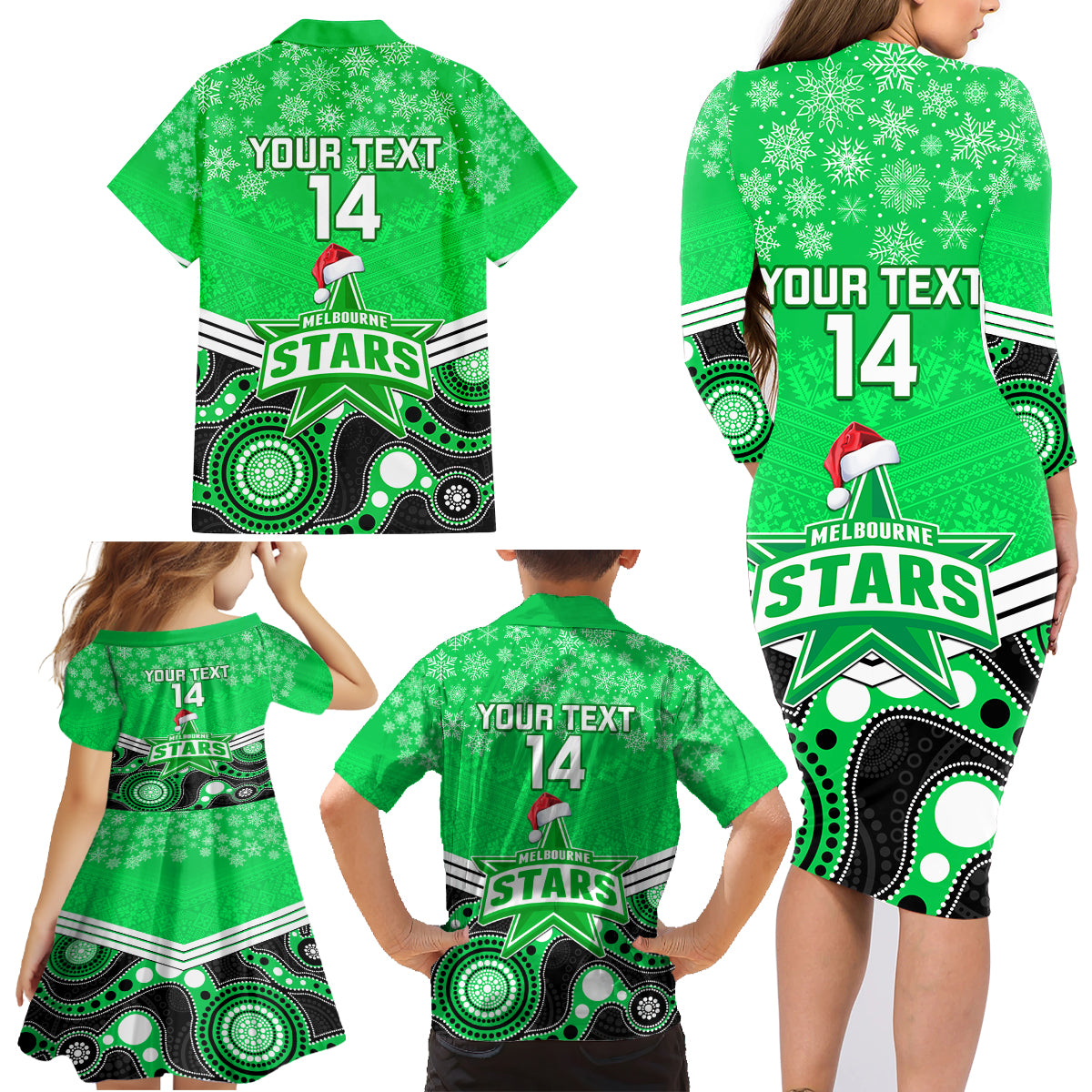 custom-melbourne-stars-cricket-christmas-family-matching-long-sleeve-bodycon-dress-and-hawaiian-shirt-merry-xmas-2023-indigenous-art