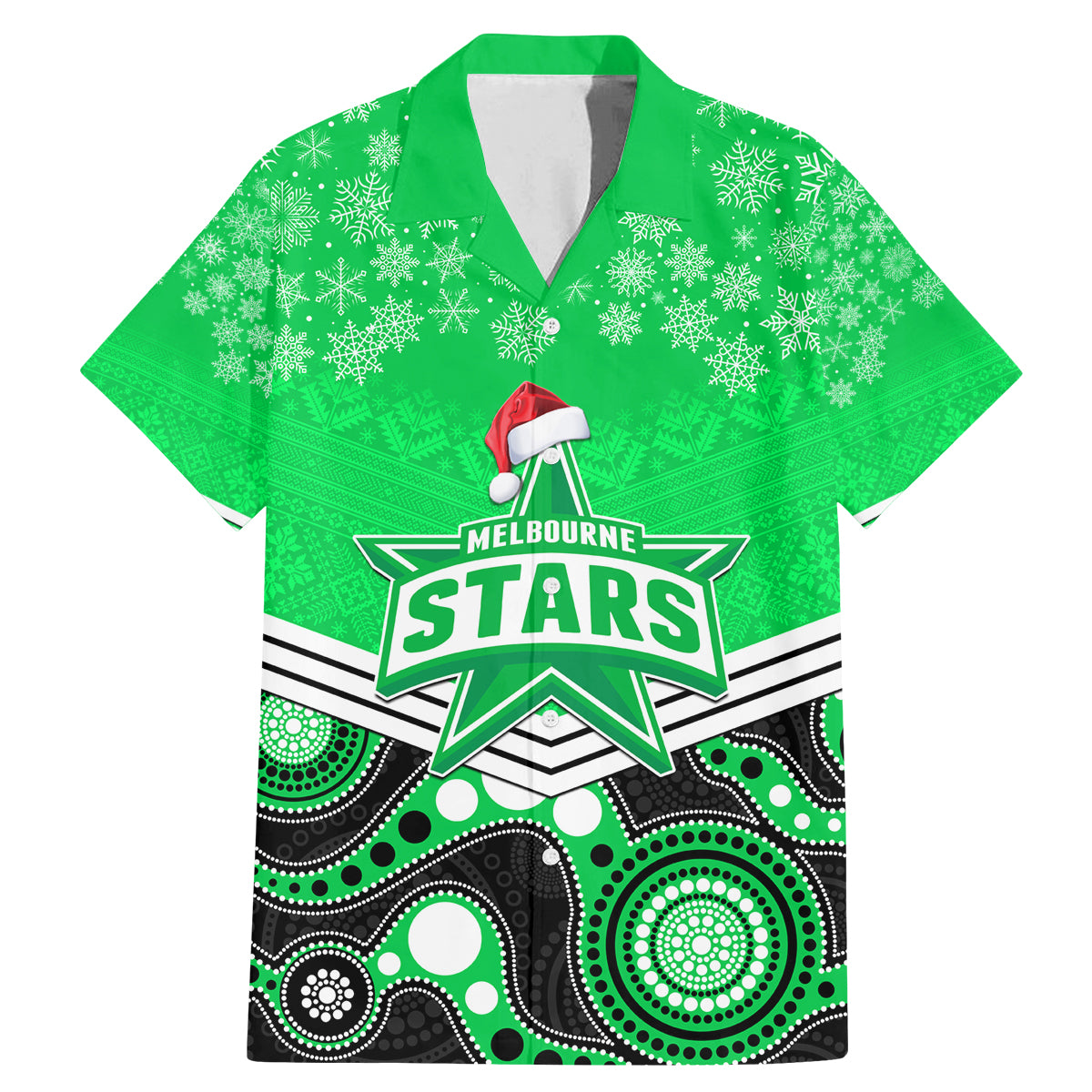 custom-melbourne-stars-cricket-christmas-family-matching-mermaid-dress-and-hawaiian-shirt-merry-xmas-2023-indigenous-art