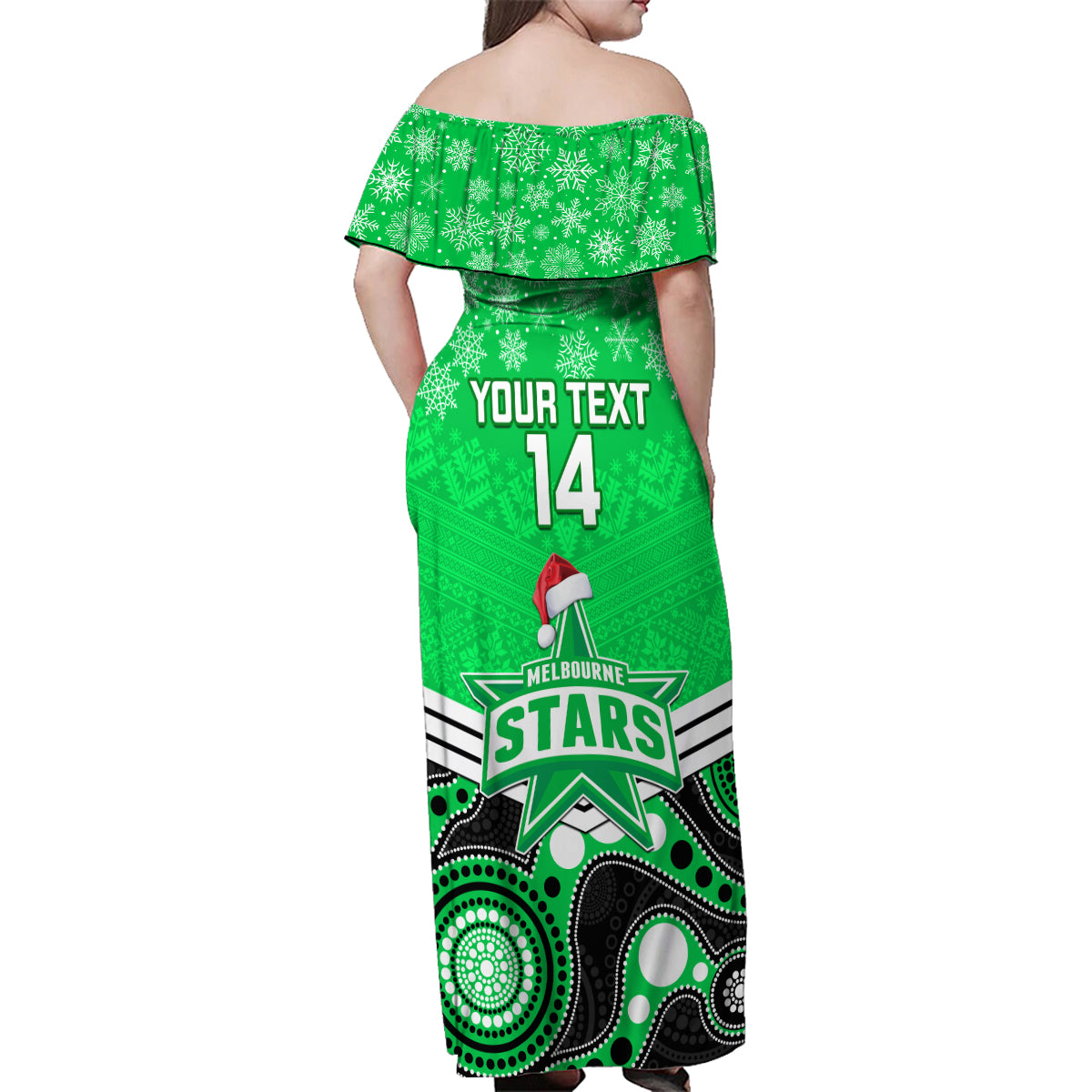 custom-melbourne-stars-cricket-christmas-family-matching-off-shoulder-maxi-dress-and-hawaiian-shirt-merry-xmas-2023-indigenous-art