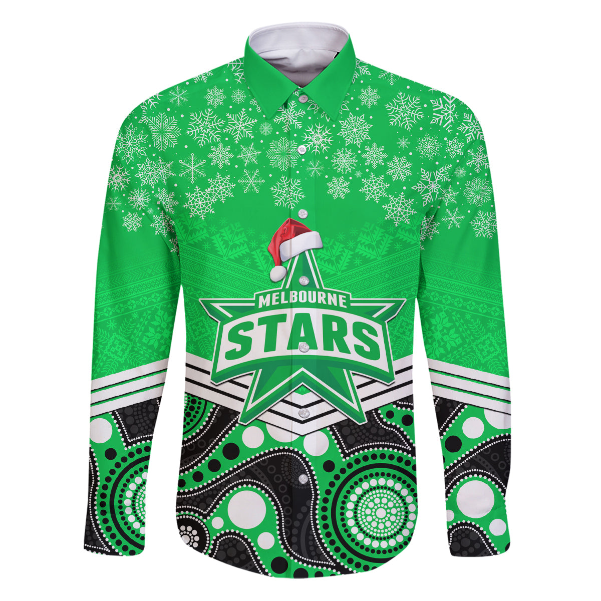 custom-melbourne-stars-cricket-christmas-family-matching-puletasi-dress-and-hawaiian-shirt-merry-xmas-2023-indigenous-art