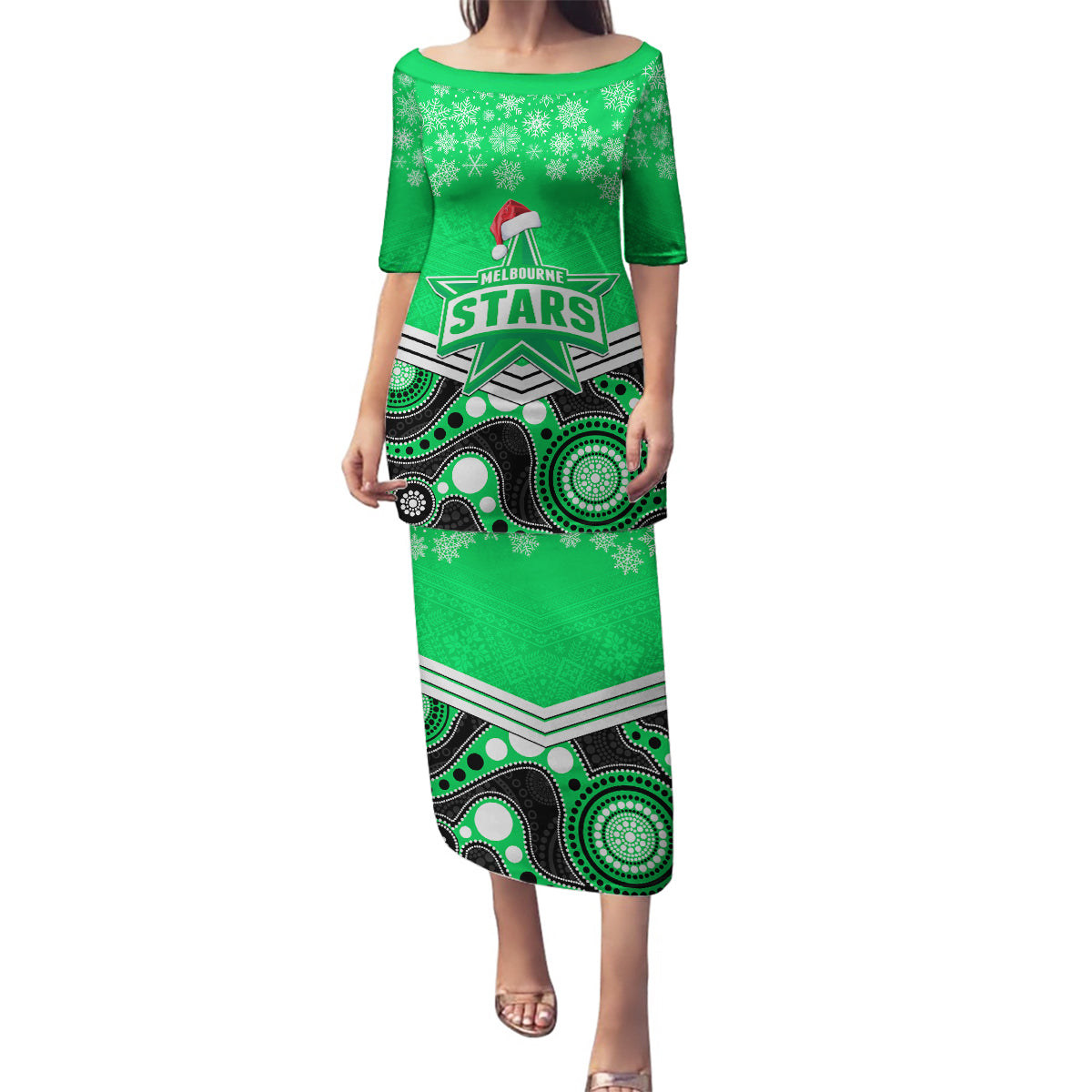 custom-melbourne-stars-cricket-christmas-family-matching-puletasi-dress-and-hawaiian-shirt-merry-xmas-2023-indigenous-art