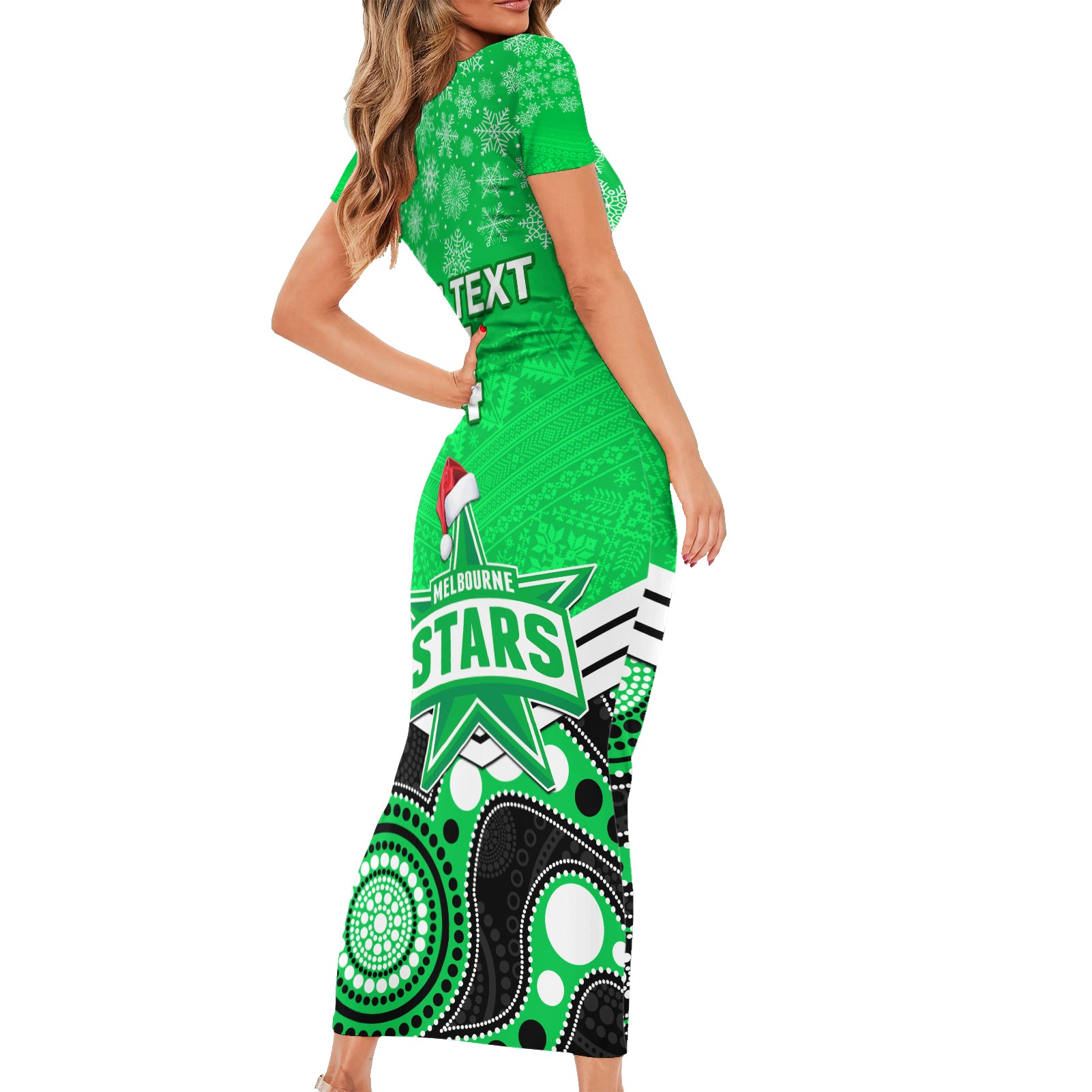 custom-melbourne-stars-cricket-christmas-family-matching-short-sleeve-bodycon-dress-and-hawaiian-shirt-merry-xmas-2023-indigenous-art