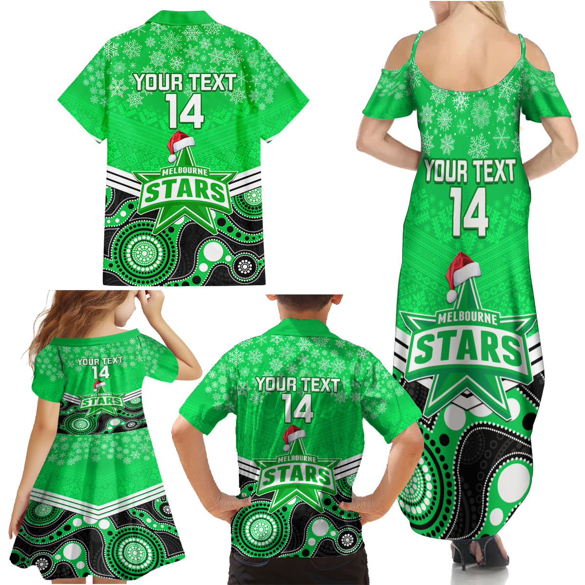 custom-melbourne-stars-cricket-christmas-family-matching-summer-maxi-dress-and-hawaiian-shirt-merry-xmas-2023-indigenous-art