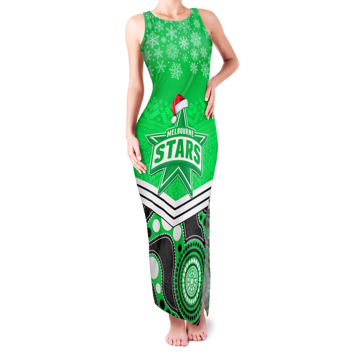 custom-melbourne-stars-cricket-christmas-family-matching-tank-maxi-dress-and-hawaiian-shirt-merry-xmas-2023-indigenous-art