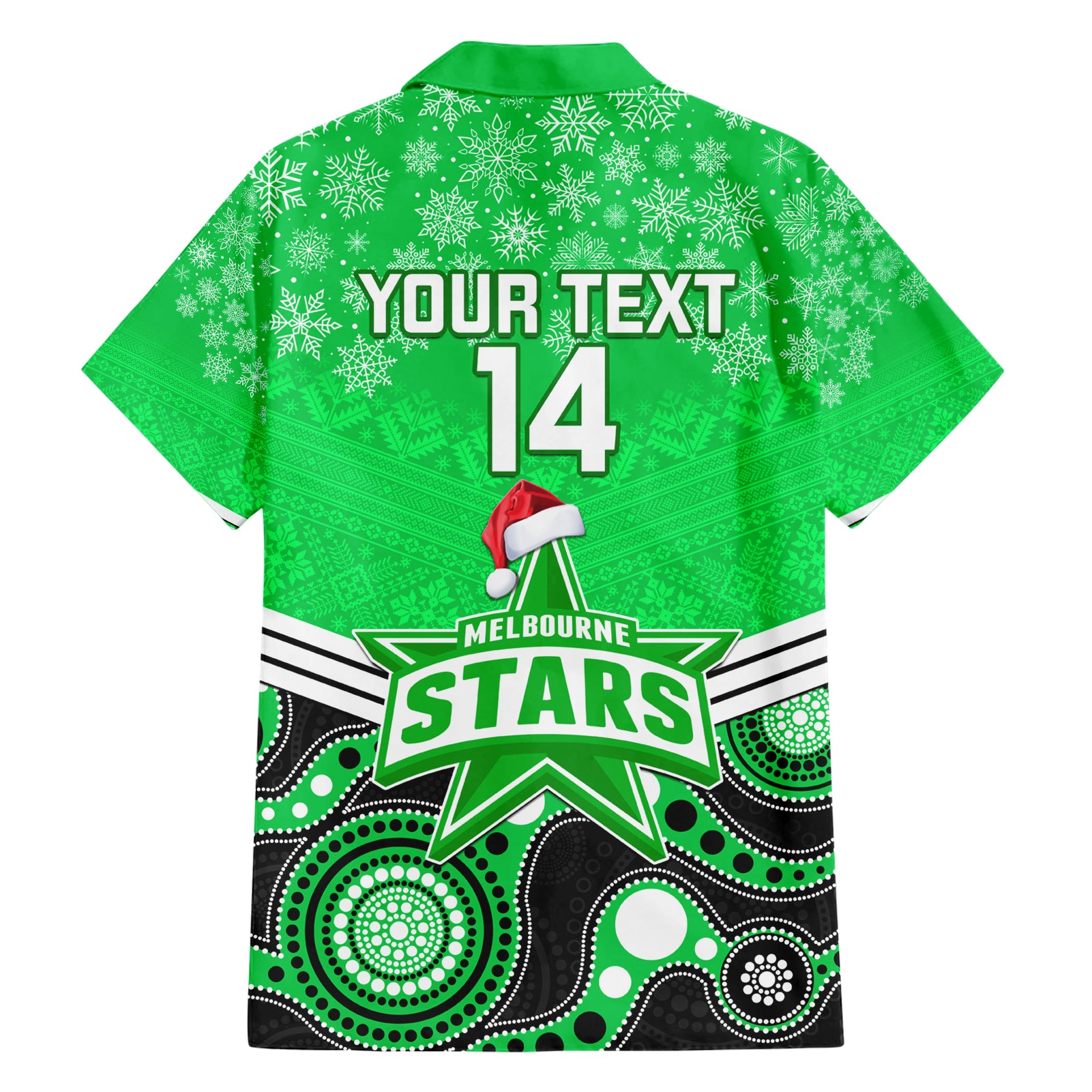 Custom Melbourne Stars Cricket Christmas Hawaiian Shirt Merry Xmas 2023 Indigenous Art - Vibe Hoodie Shop