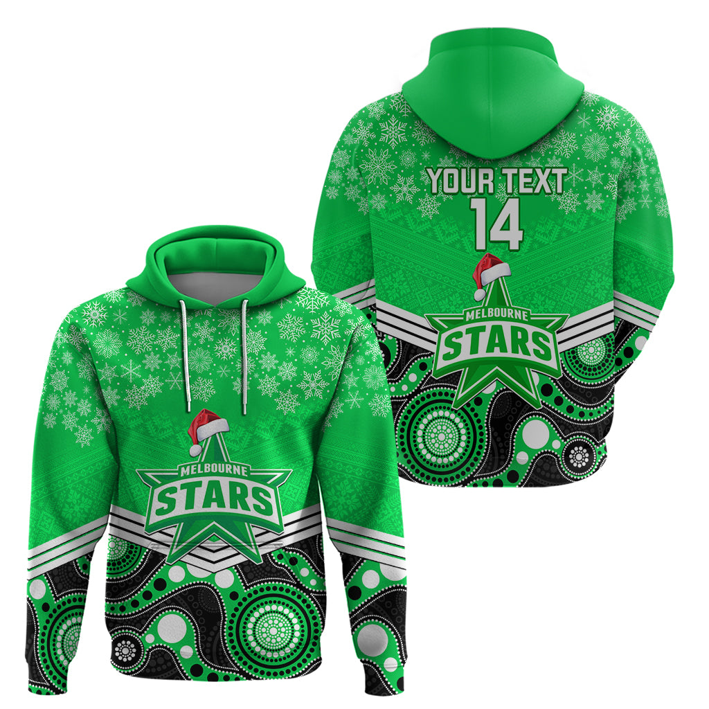 Custom Melbourne Stars Cricket Christmas Hoodie Merry Xmas 2023 Indigenous Art - Vibe Hoodie Shop