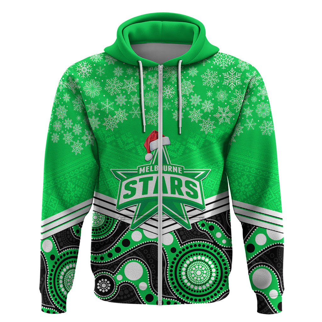 Custom Melbourne Stars Cricket Christmas Hoodie Merry Xmas 2023 Indigenous Art - Vibe Hoodie Shop