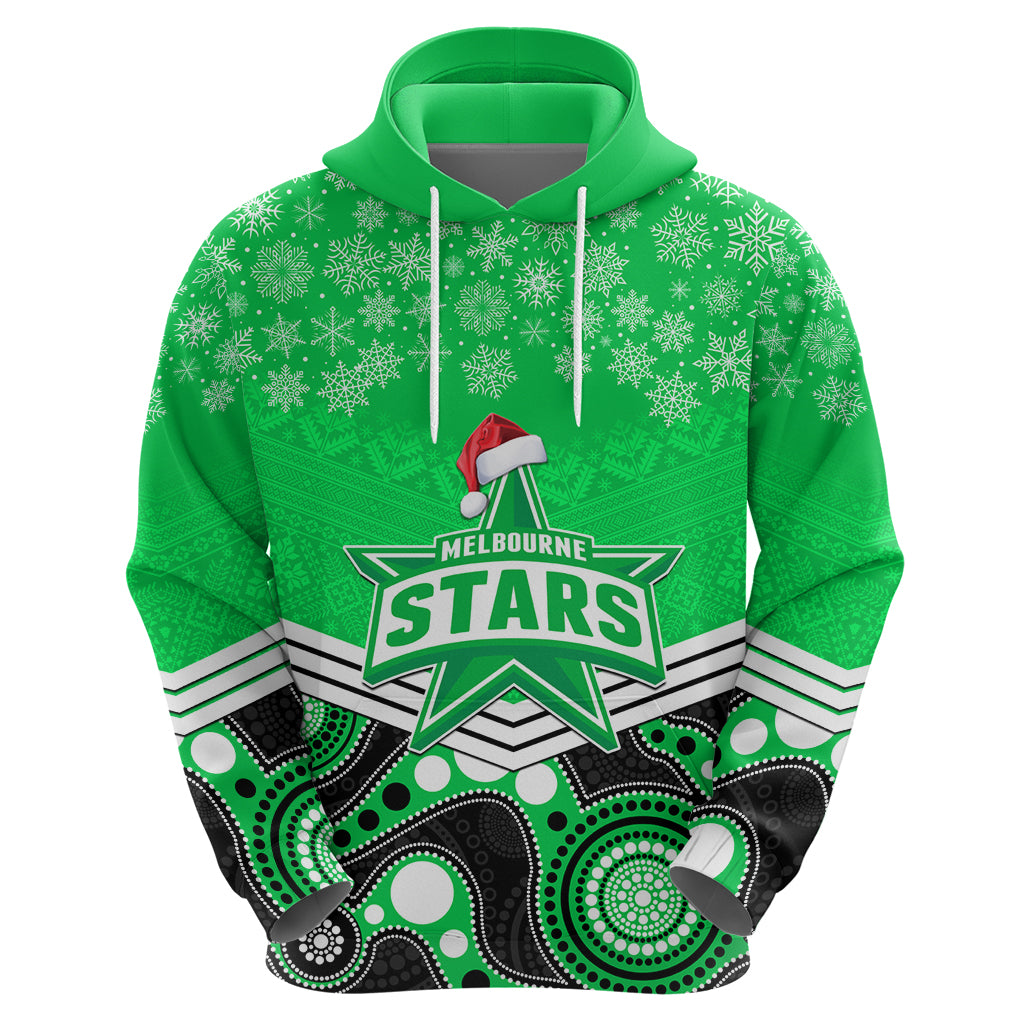 Custom Melbourne Stars Cricket Christmas Hoodie Merry Xmas 2023 Indigenous Art - Vibe Hoodie Shop