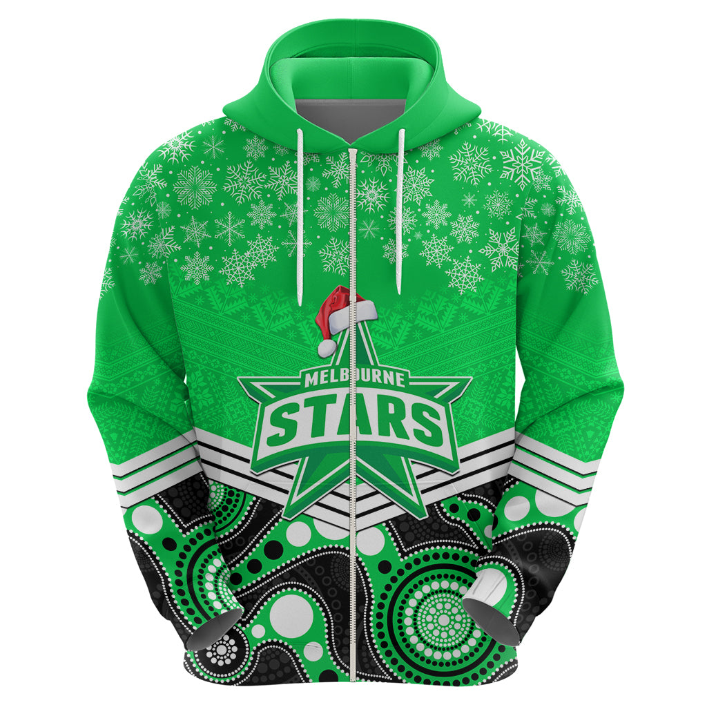 Custom Melbourne Stars Cricket Christmas Hoodie Merry Xmas 2023 Indigenous Art - Vibe Hoodie Shop
