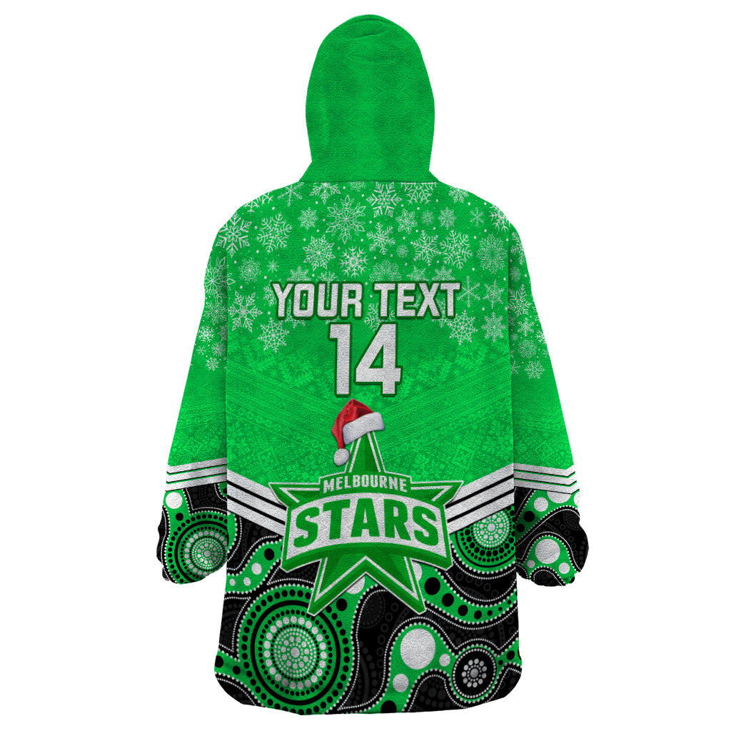 Custom Melbourne Stars Cricket Christmas Wearable Blanket Hoodie Merry Xmas 2023 Indigenous Art - Vibe Hoodie Shop