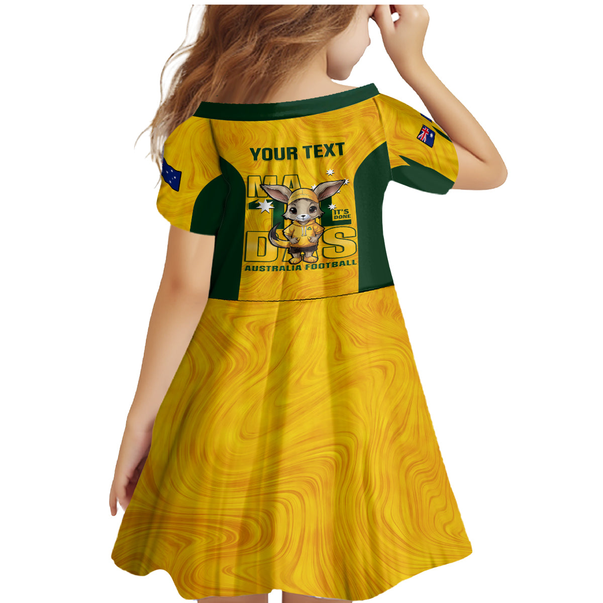 custom-matildas-family-matching-mermaid-dress-and-hawaiian-shirt-australian-cute-mascot-unique-gold-version