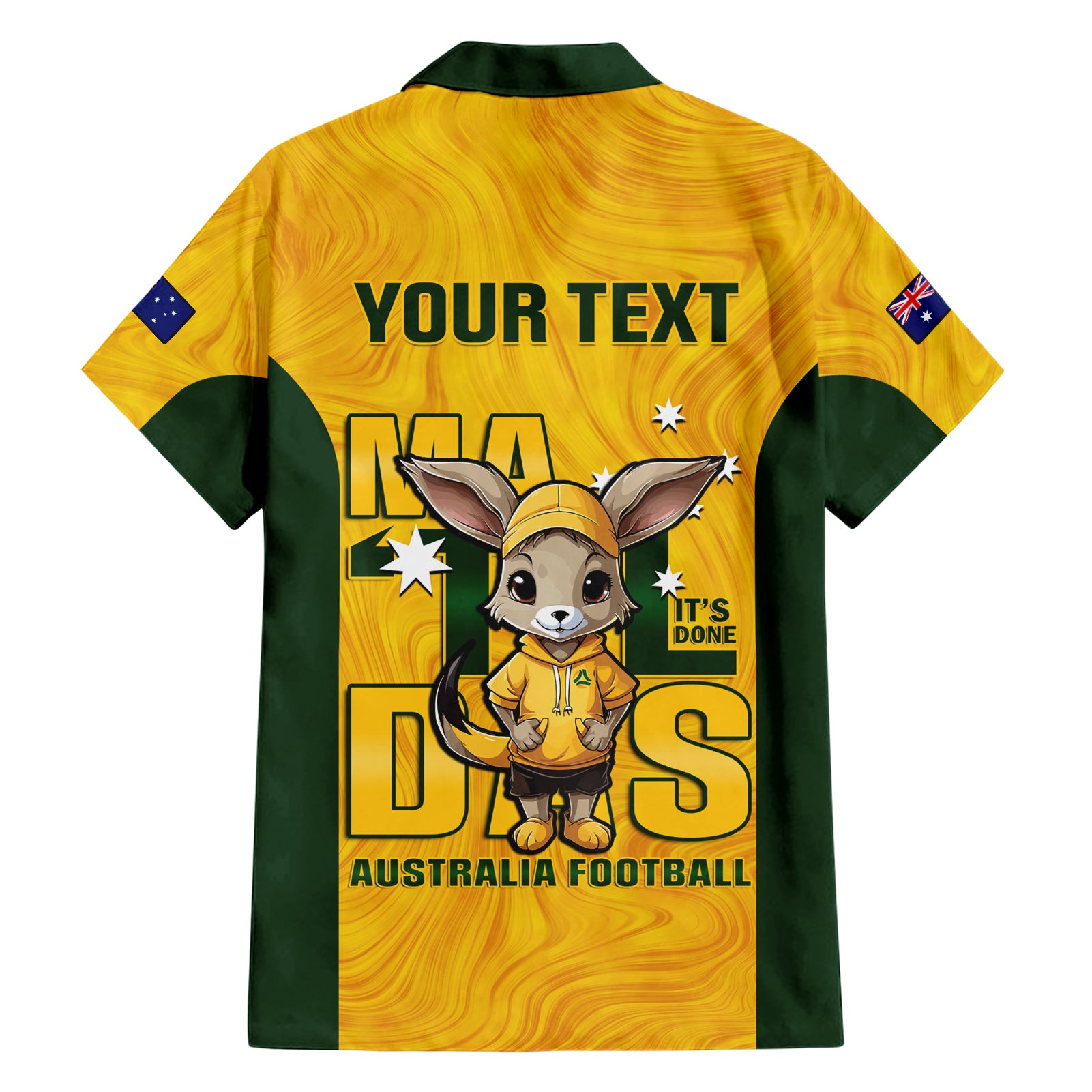 Custom Matildas Hawaiian Shirt Australian Cute Mascot Unique Gold Version - Vibe Hoodie Shop