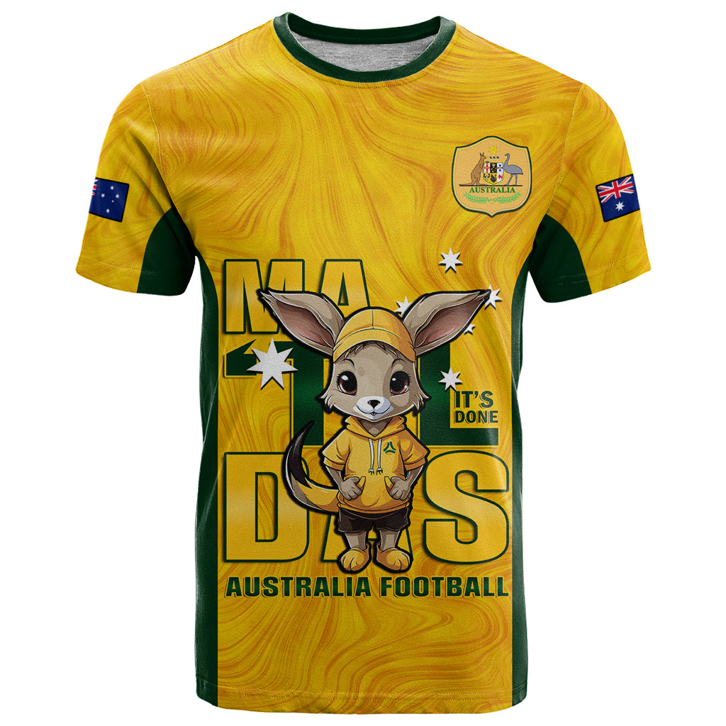 Custom Matildas T Shirt Australian Cute Mascot Unique Gold Version - Vibe Hoodie Shop