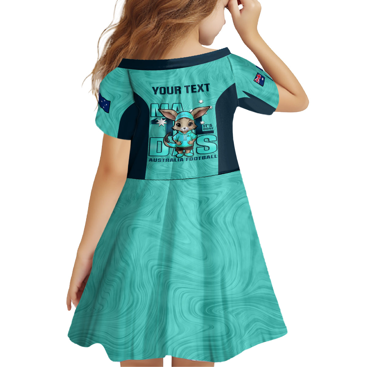 custom-matildas-family-matching-long-sleeve-bodycon-dress-and-hawaiian-shirt-australian-cute-mascot-unique-turquosie-version