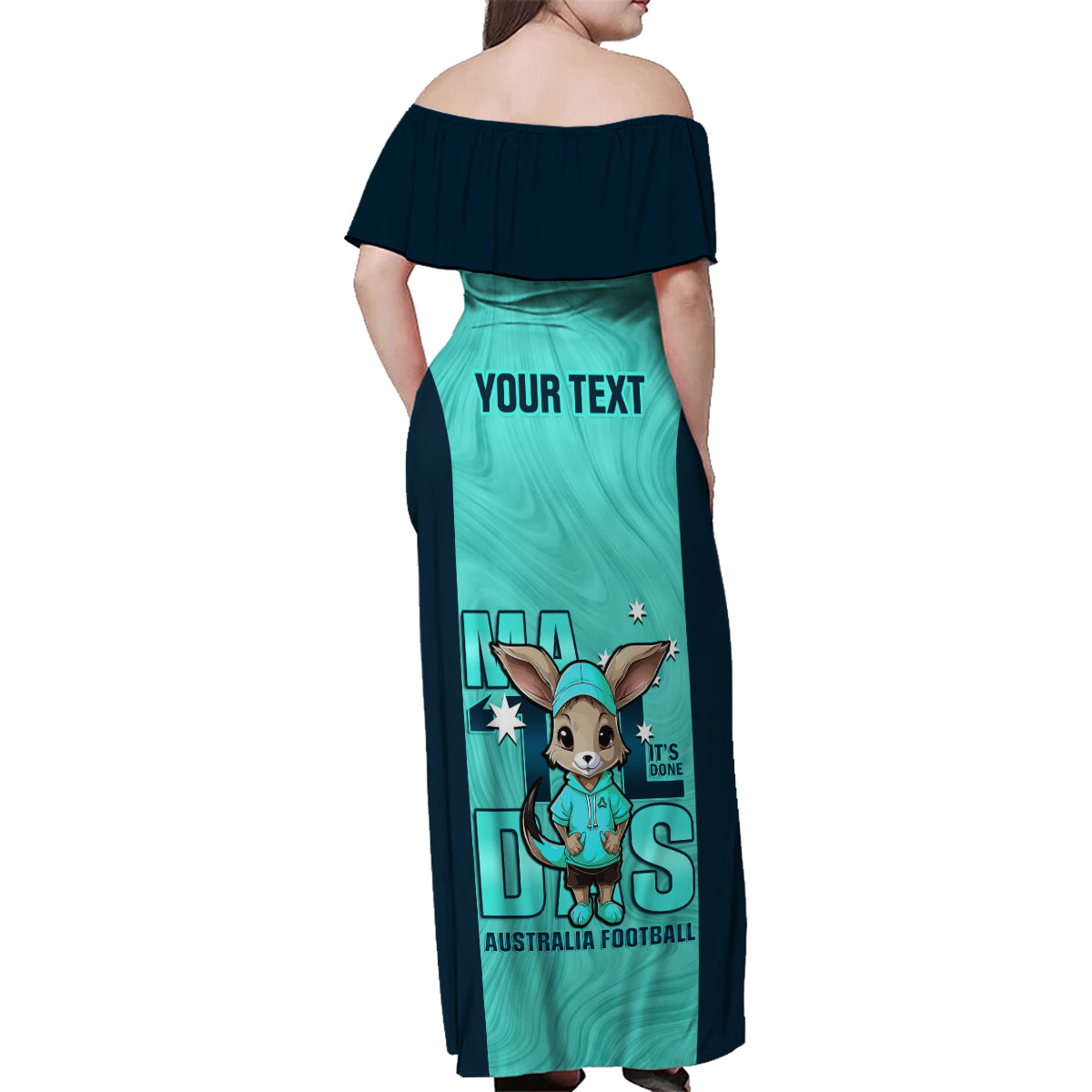 custom-matildas-family-matching-off-shoulder-maxi-dress-and-hawaiian-shirt-australian-cute-mascot-unique-turquosie-version