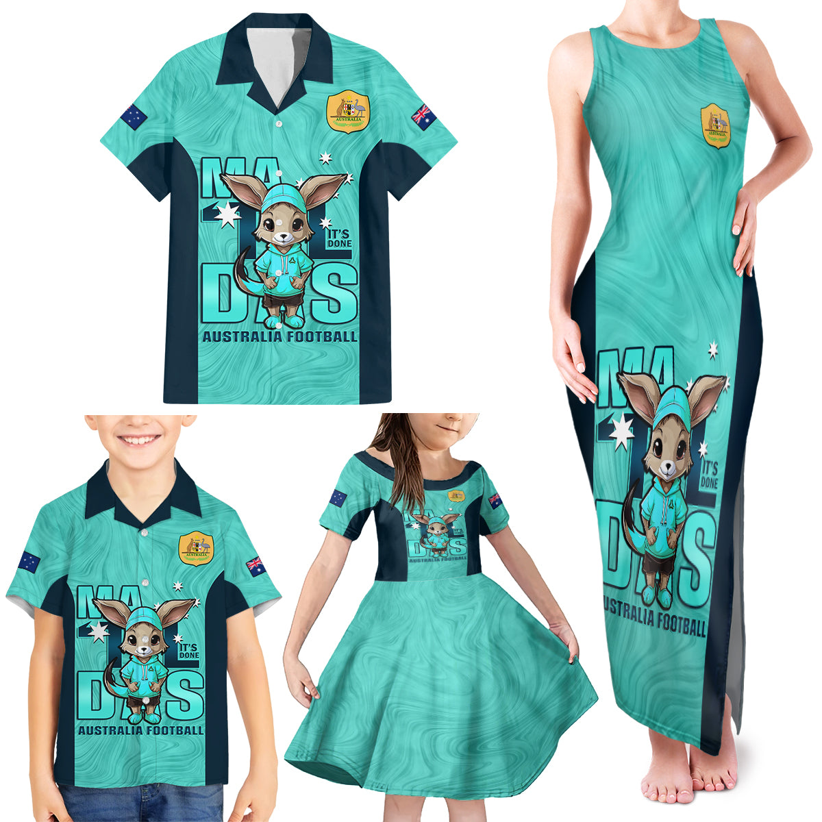 custom-matildas-family-matching-tank-maxi-dress-and-hawaiian-shirt-australian-cute-mascot-unique-turquosie-version