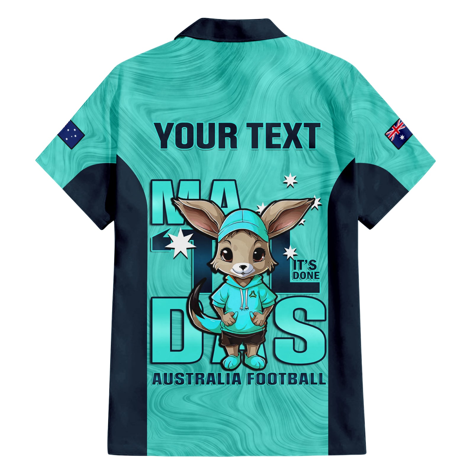 Custom Matildas Hawaiian Shirt Australian Cute Mascot Unique Turquosie Version - Vibe Hoodie Shop