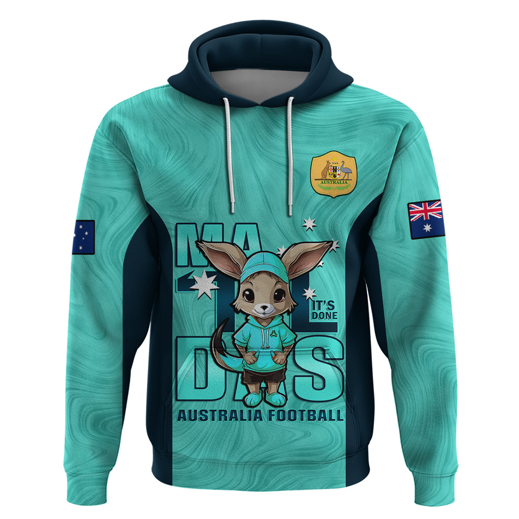 Custom Matildas Hoodie Australian Cute Mascot Unique Turquosie Version - Vibe Hoodie Shop