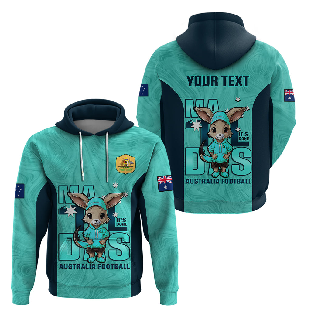 Custom Matildas Hoodie Australian Cute Mascot Unique Turquosie Version - Vibe Hoodie Shop