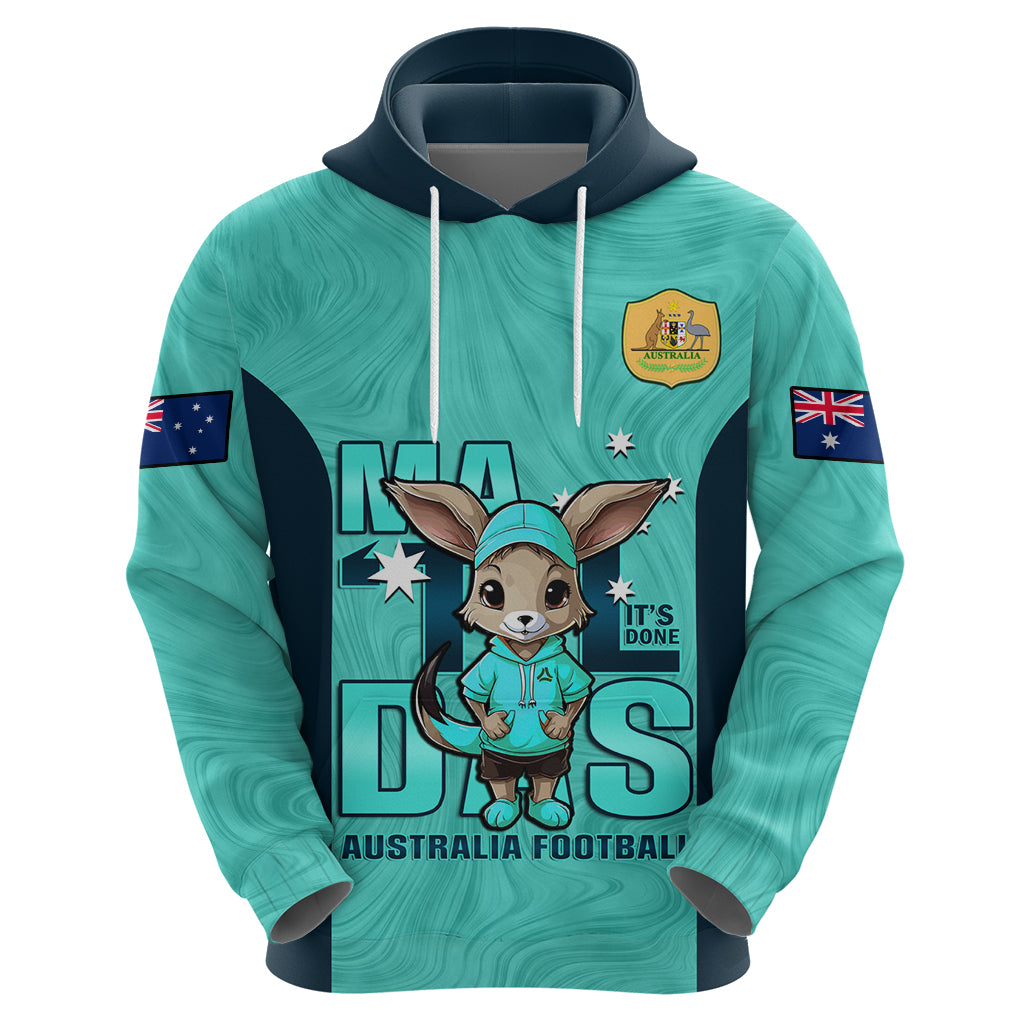 Custom Matildas Hoodie Australian Cute Mascot Unique Turquosie Version - Vibe Hoodie Shop