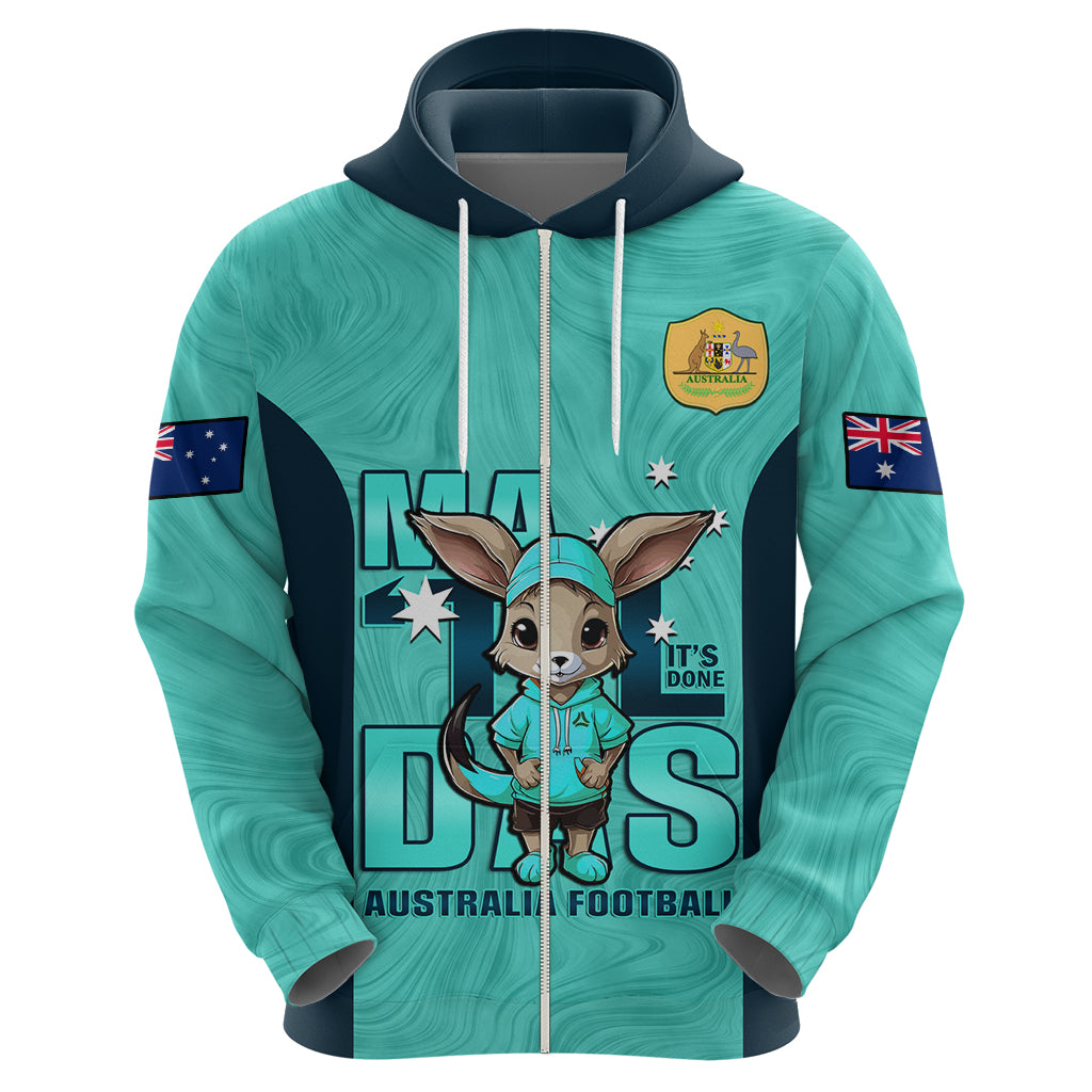 Custom Matildas Hoodie Australian Cute Mascot Unique Turquosie Version - Vibe Hoodie Shop