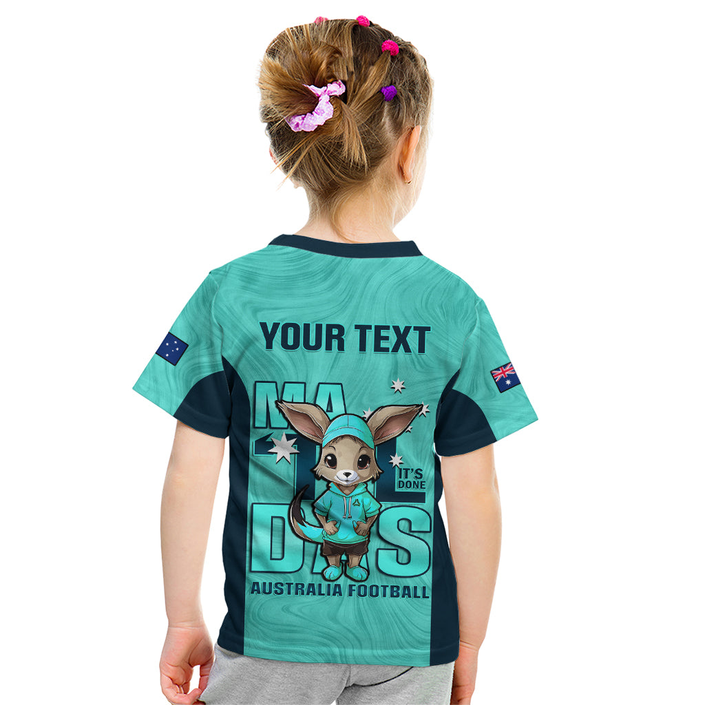 Custom Matildas Kid T Shirt Australian Cute Mascot Unique Turquosie Version - Vibe Hoodie Shop