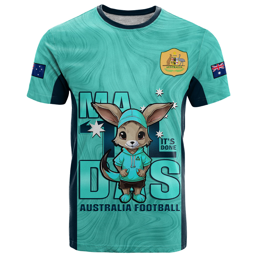 Custom Matildas T Shirt Australian Cute Mascot Unique Turquosie Version - Vibe Hoodie Shop