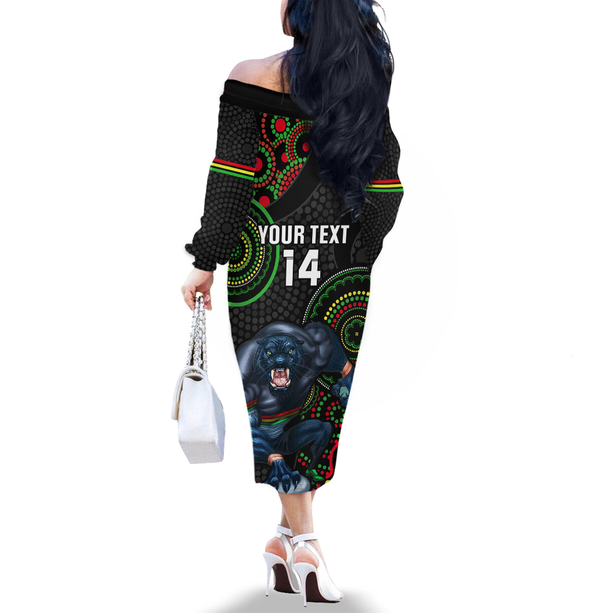 custom-nrl-panthers-family-matching-off-shoulder-long-sleeve-dress-and-hawaiian-shirt-indigenous-penrith-dynamic-black-version