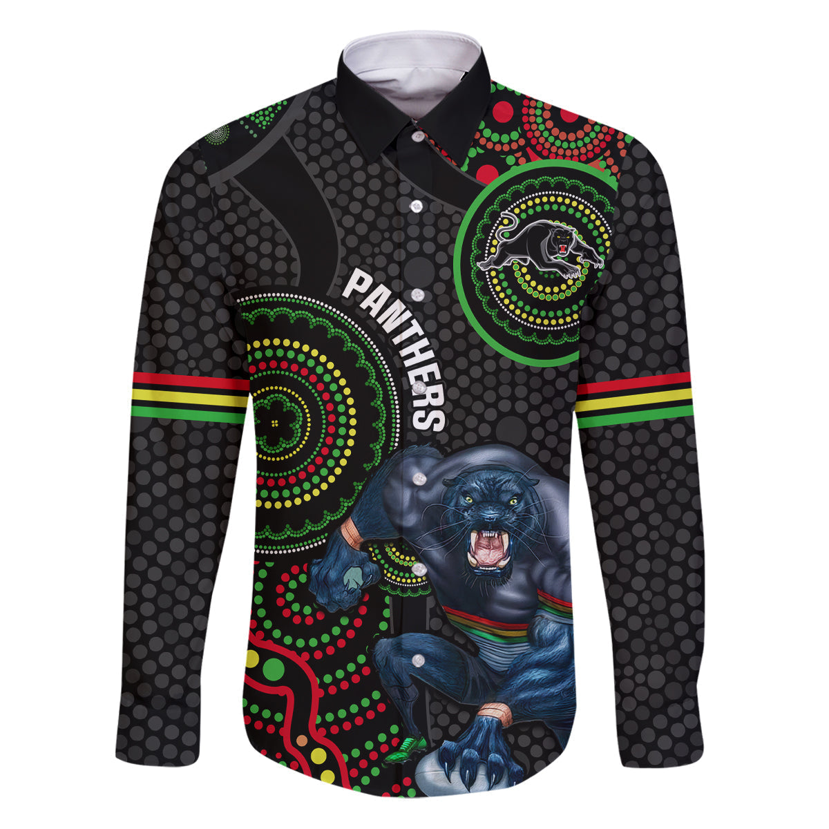 custom-nrl-panthers-family-matching-puletasi-dress-and-hawaiian-shirt-indigenous-penrith-dynamic-black-version
